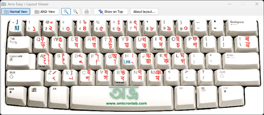 Avro Easy Keyboard Layout