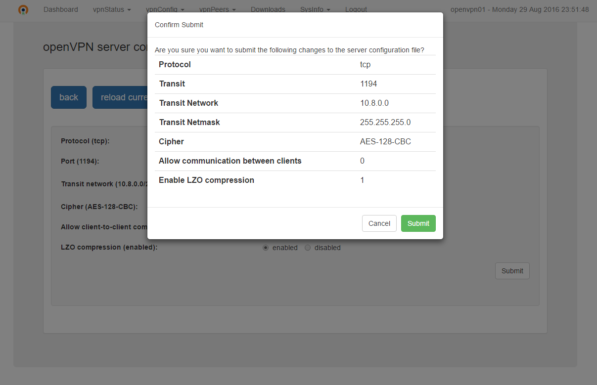 edit configuration