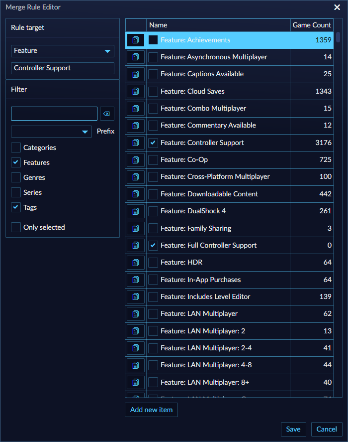 Metadata Editor window