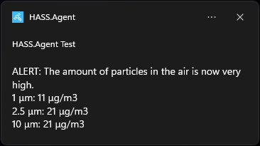 Text-based toast notification