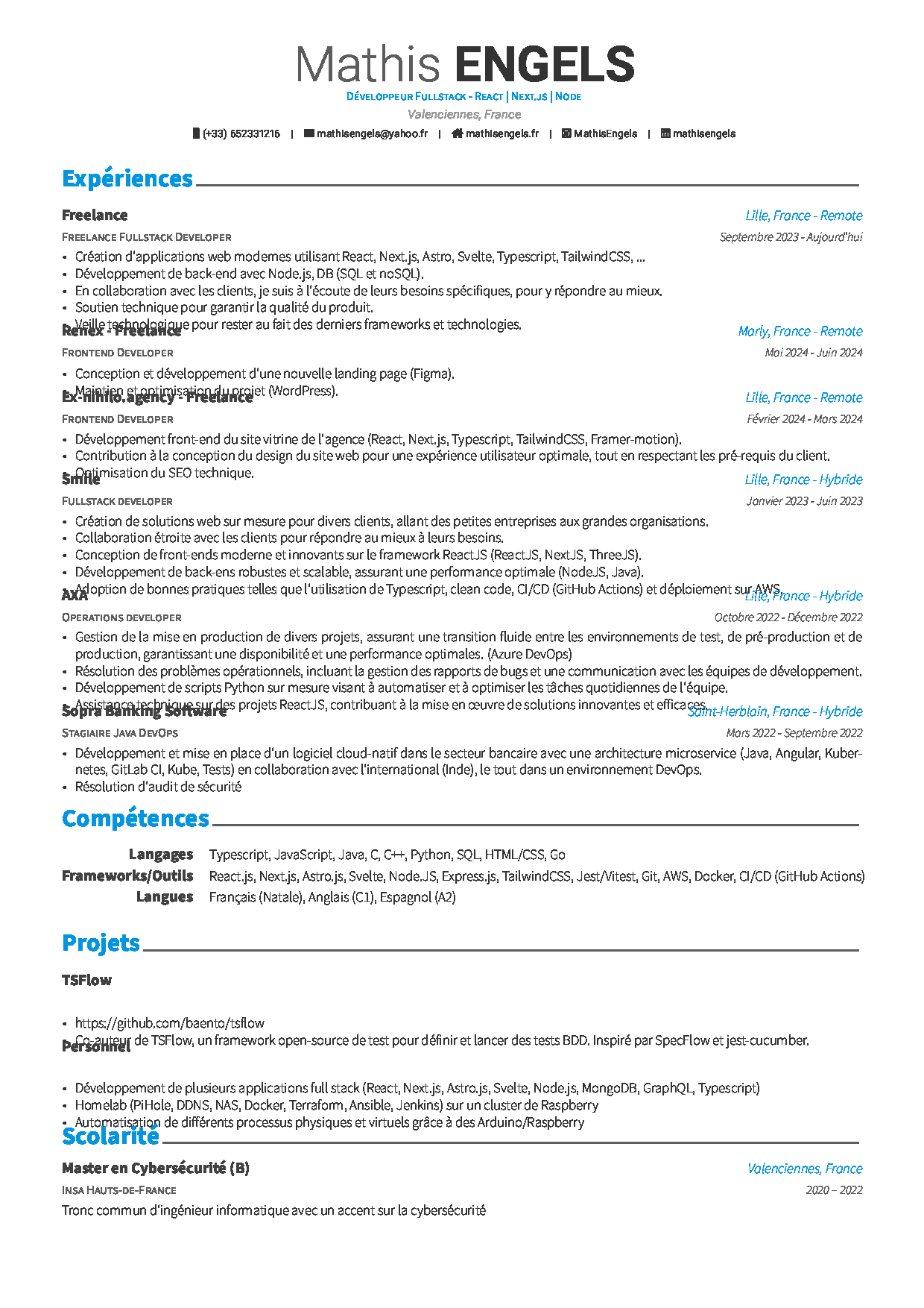 French resume