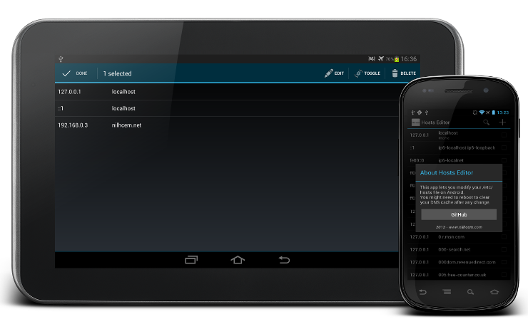 Hosts Editor for Android screenshots