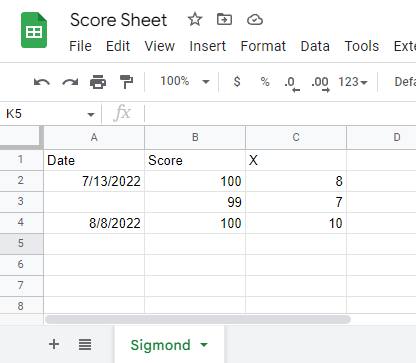 Google Sheet setup