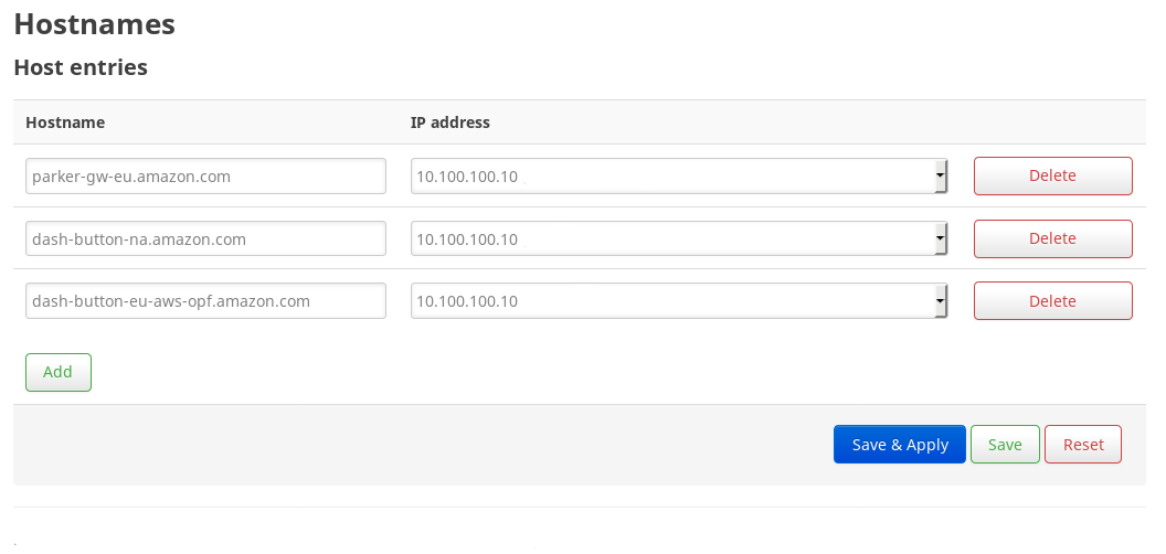 OpenWRT settings