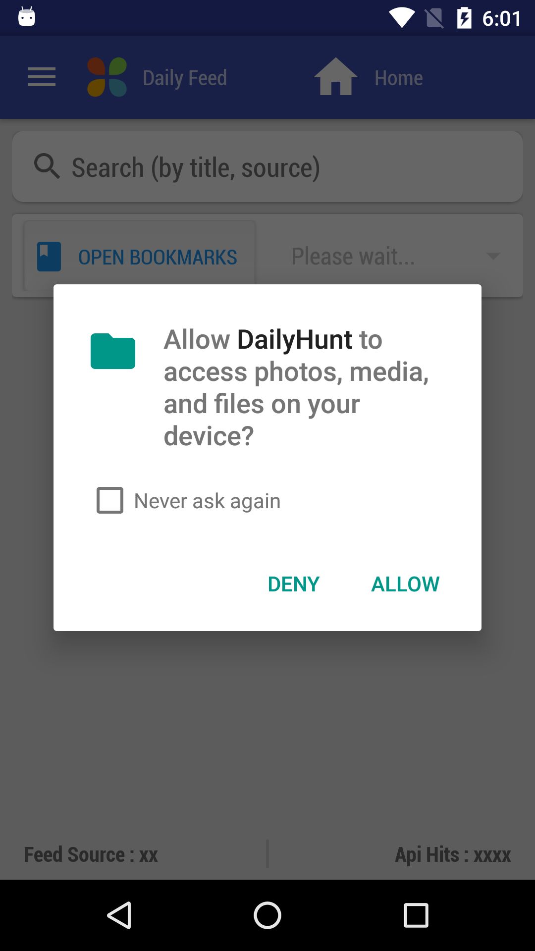 Marshmallow Permission dialog