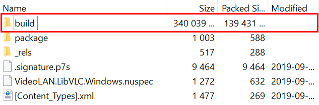 libVLC NuGet package structure