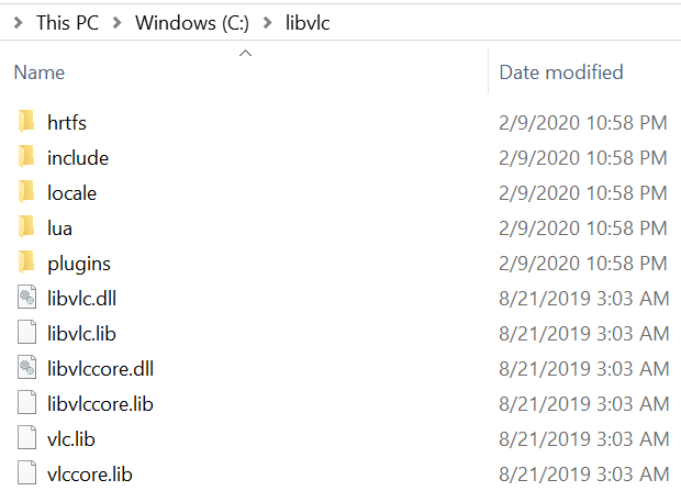 libvlc directory
