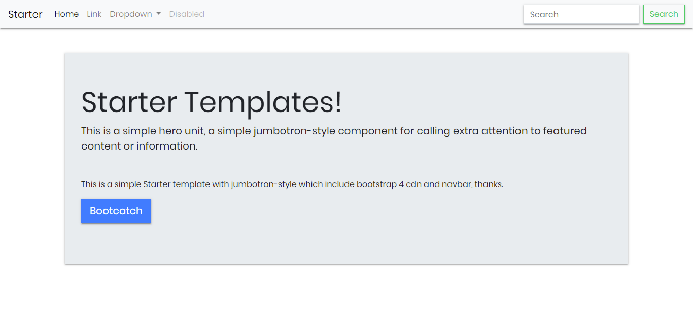 bootstrap starter template