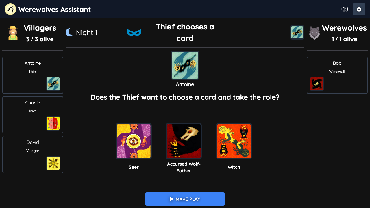 Thief chooses card Playground