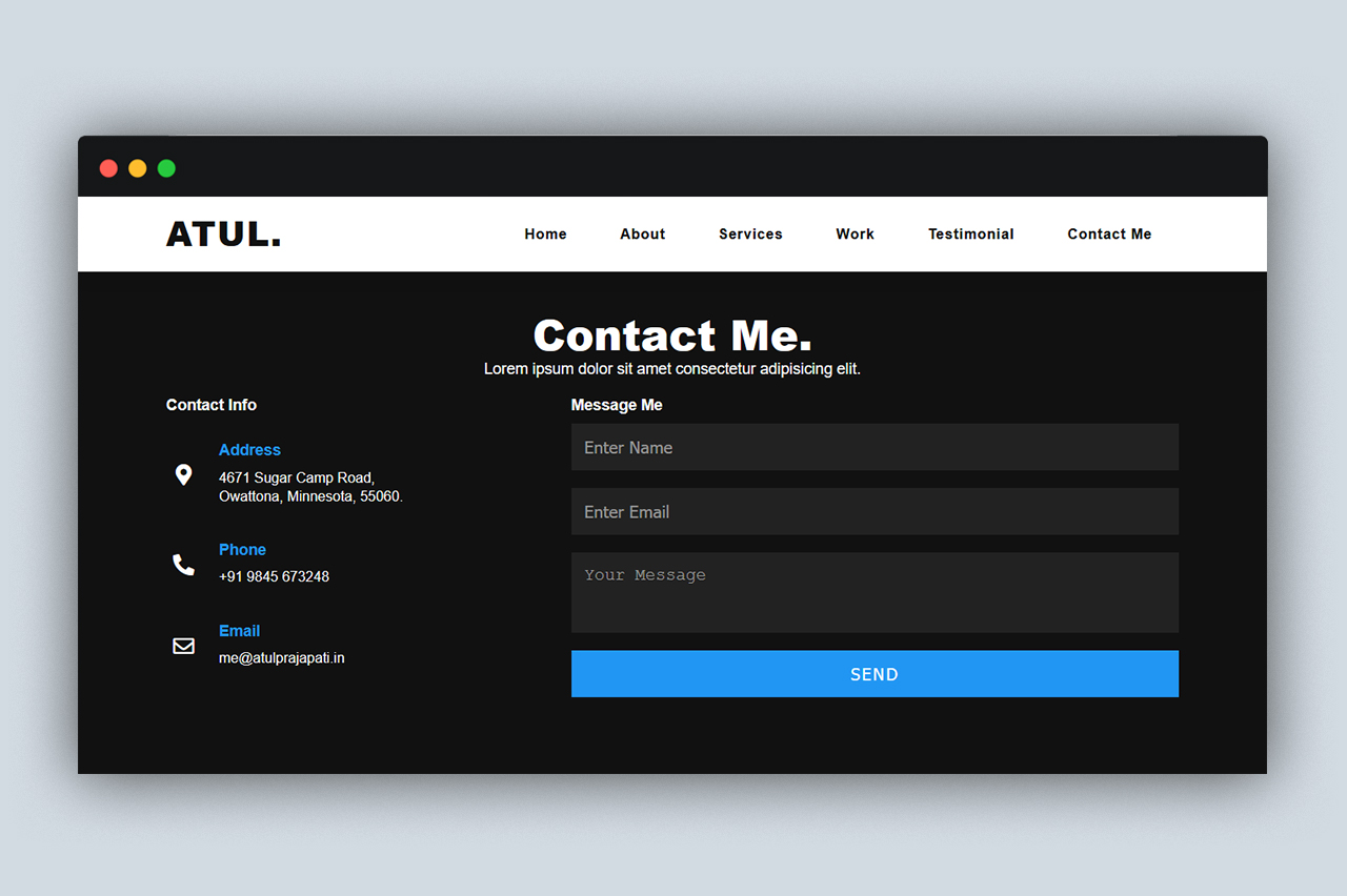 Atul - Portfolio site template