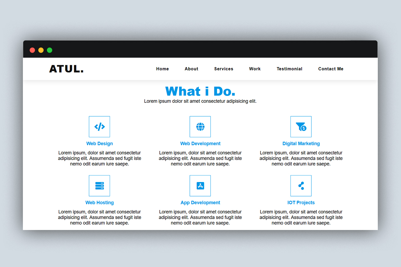 Atul - Portfolio site template