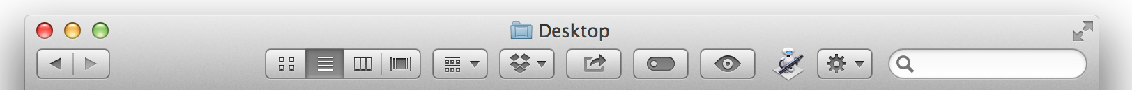 Finder top menu integration