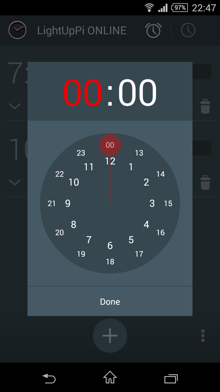 Timepicker Screen