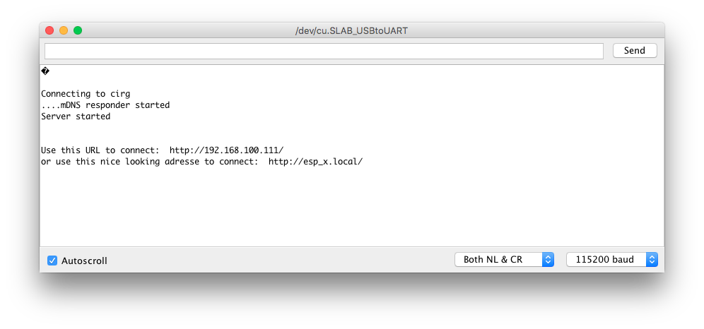 Serial-Console, host name example