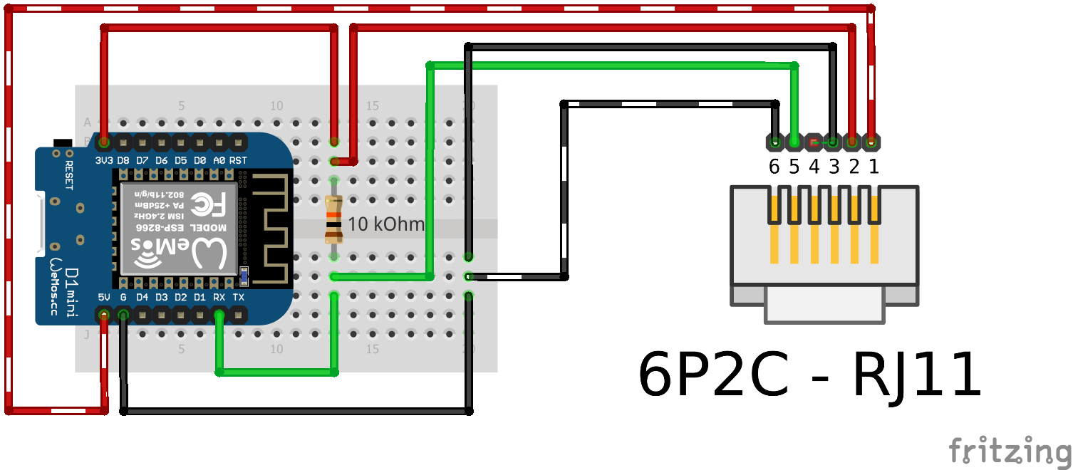 Wiring powered by meter