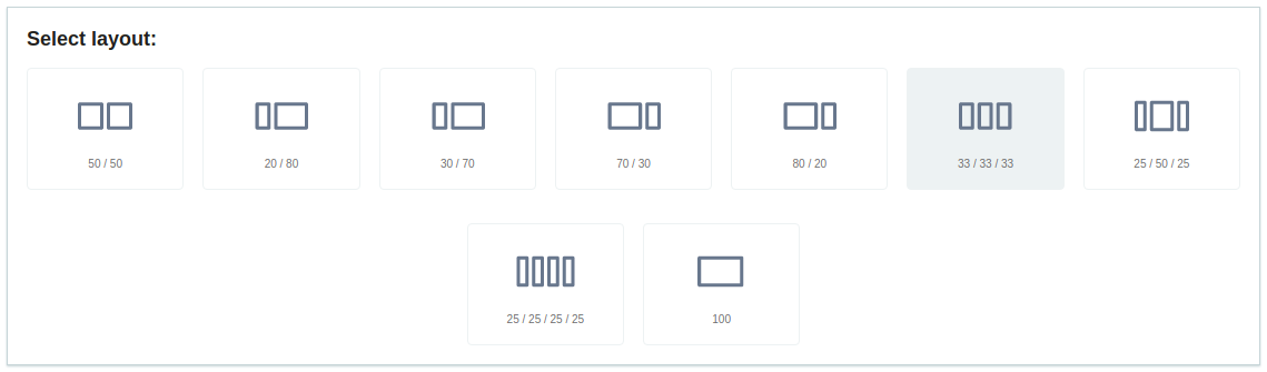 Initializing Columns Layout