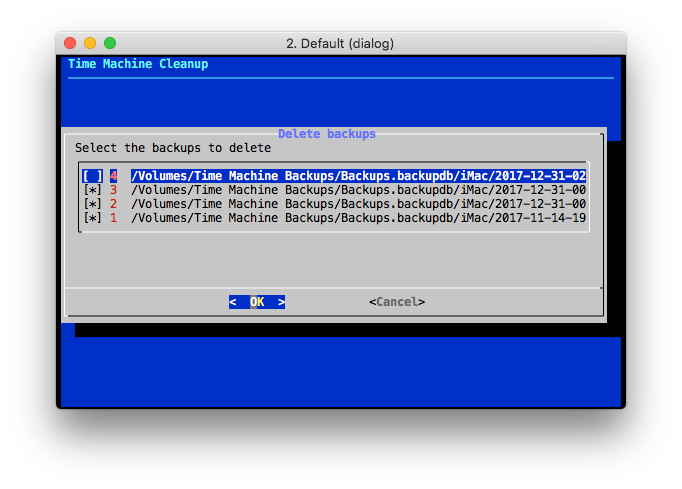 tm-cleanup.sh - Choose backups