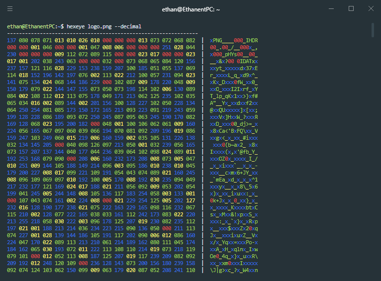 Hexeye decimal image demo