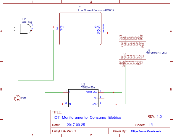 Circuito Monitor Consumo Eletrico IOT