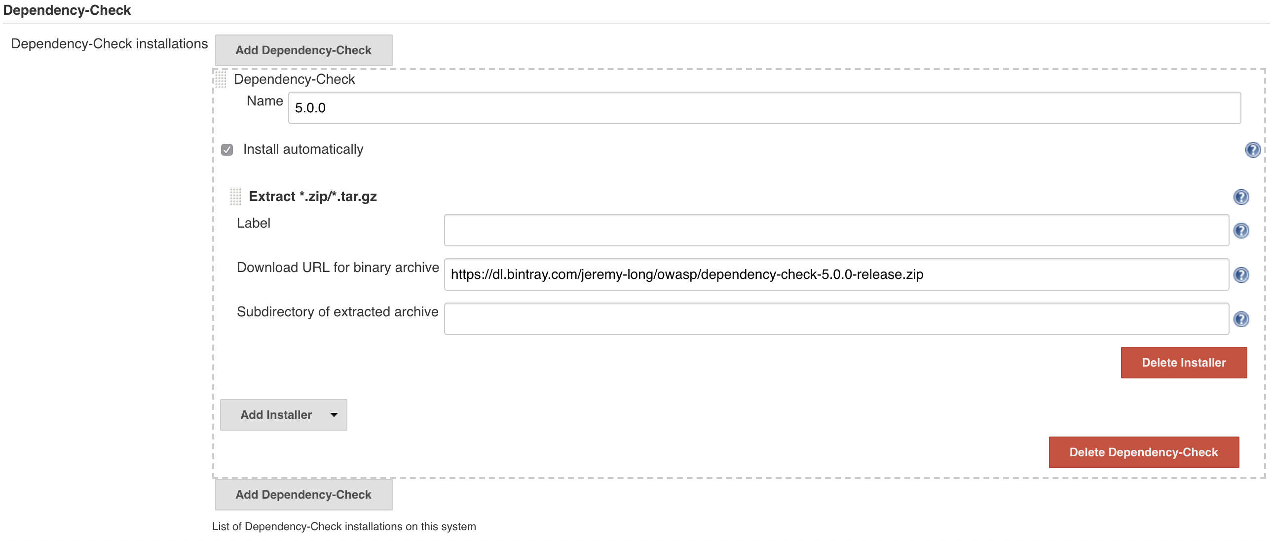 global tool configuration