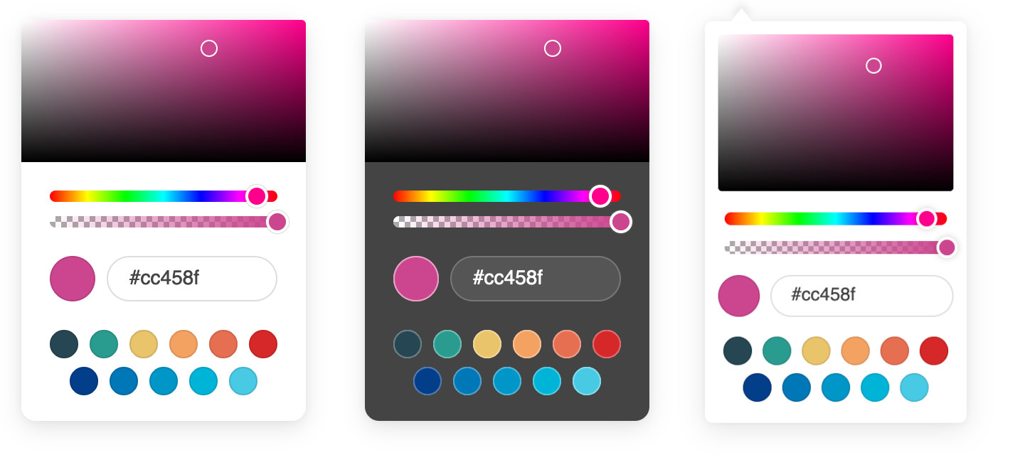 Coloris in light, dark and polaroid themes