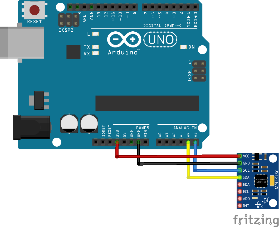 MPU9250 hookup example