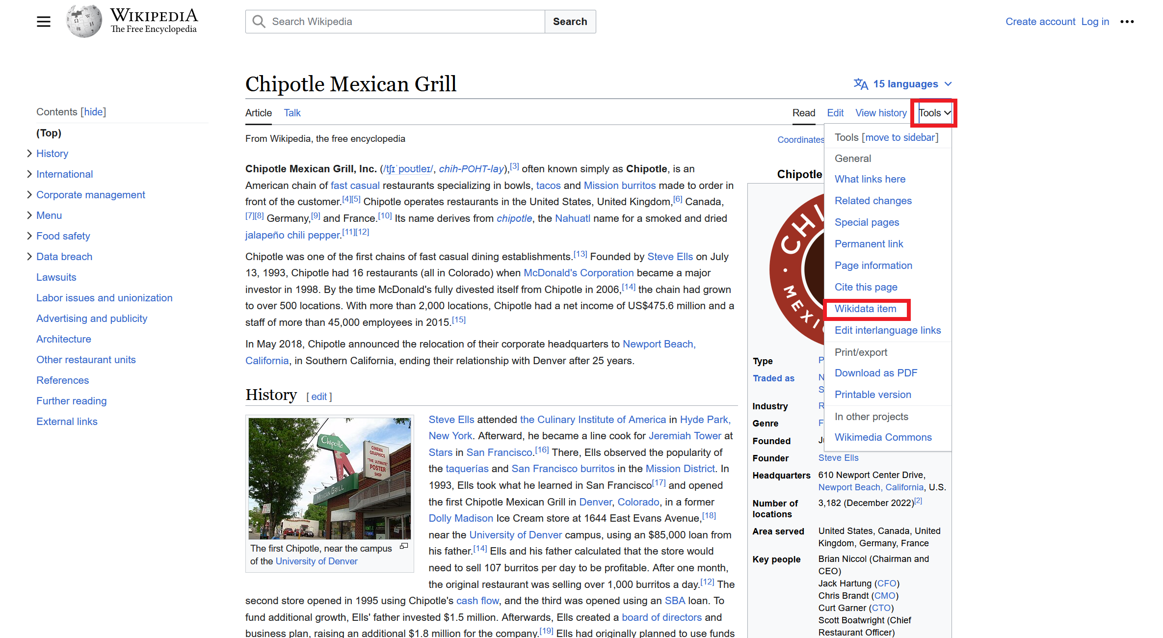 Chipotle Wikipedia