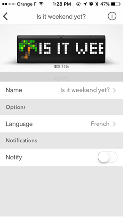 LaMetric Weekend App