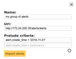 Import alerts form 