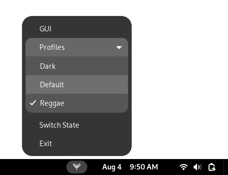 System tray indicator