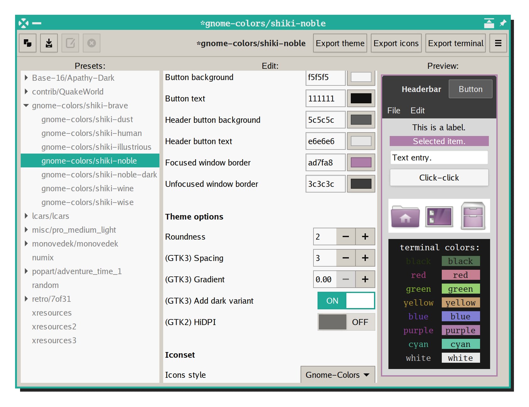 Screenshot GUI