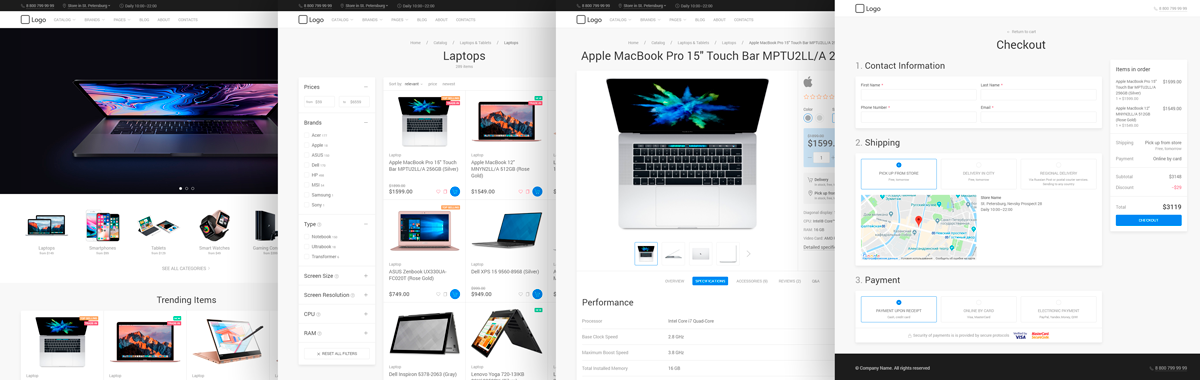 Computer store e-commerce template