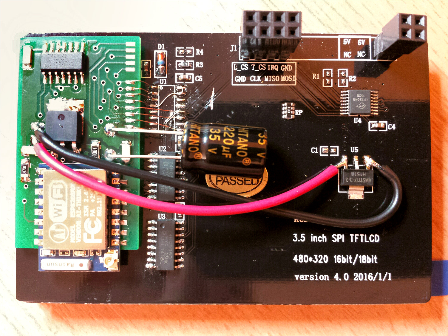 ESP8266 powered 3.5" 480x320 WiFi LCD